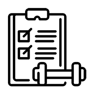 Icon representing a personal training studio