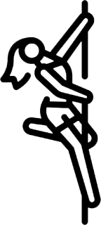 Icon representing a pole dance studio