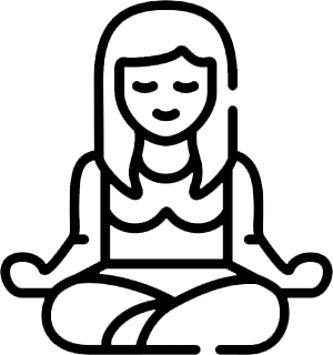 Icon representing a yoga studio